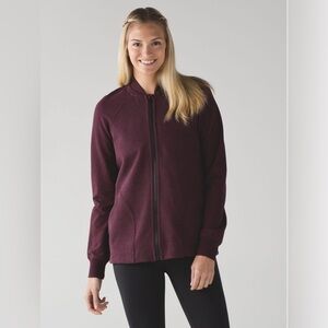 LULULEMON Pleat To Street Bomber in Heathered Bordeaux Drama (2016)